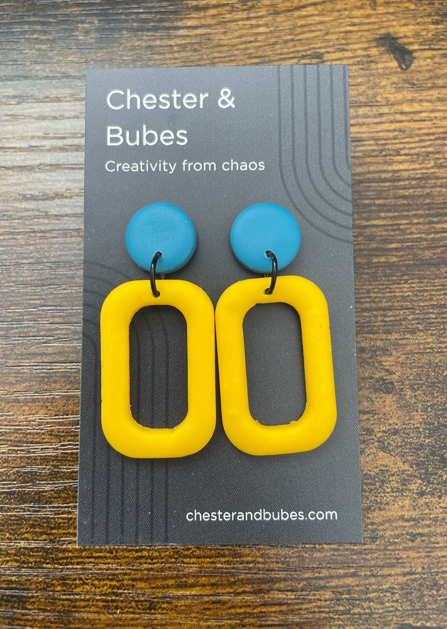Bold & Colourful Playful Geometric Drop Earrings