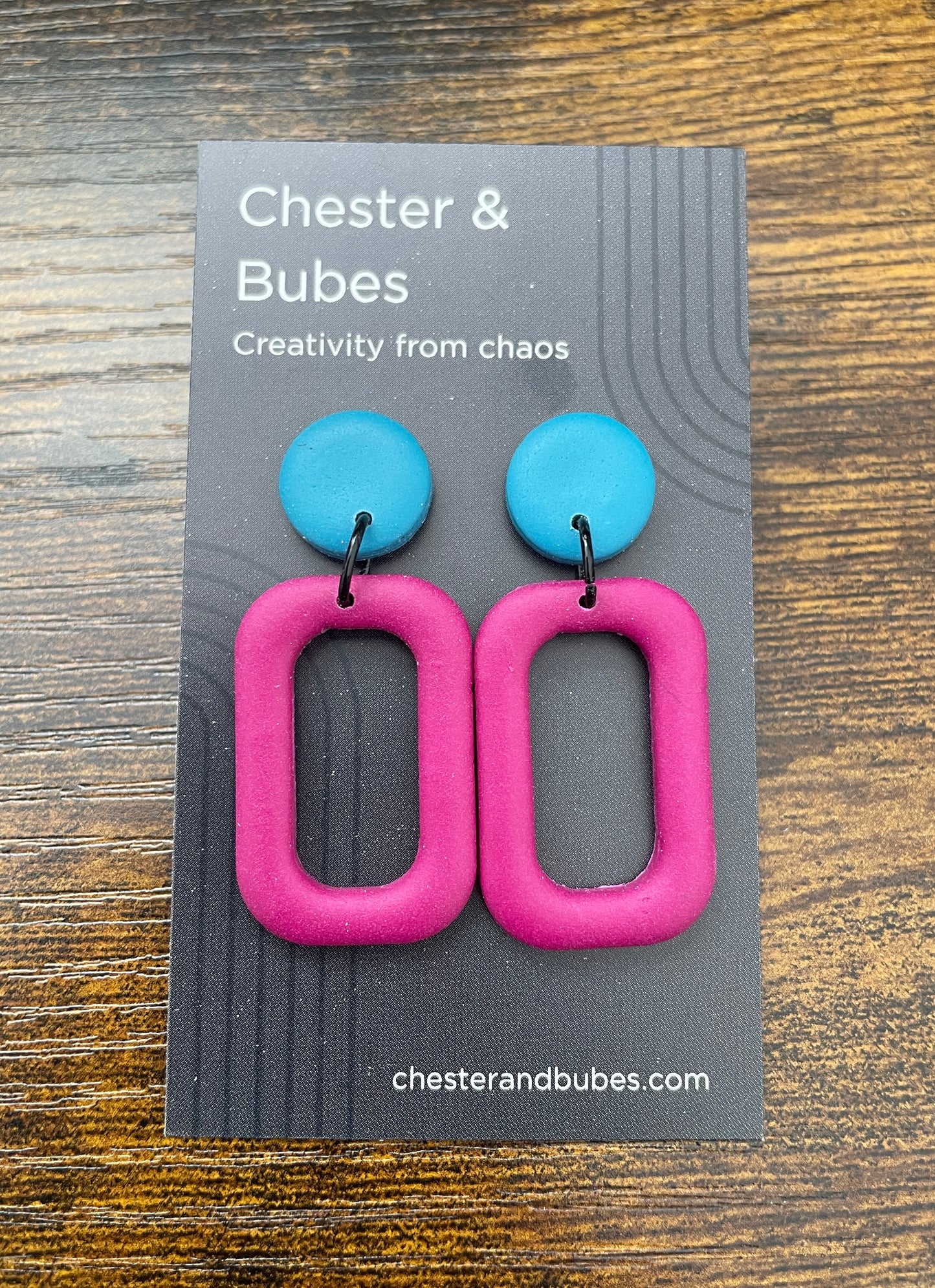 Bold & Colourful Playful Geometric Drop Earrings