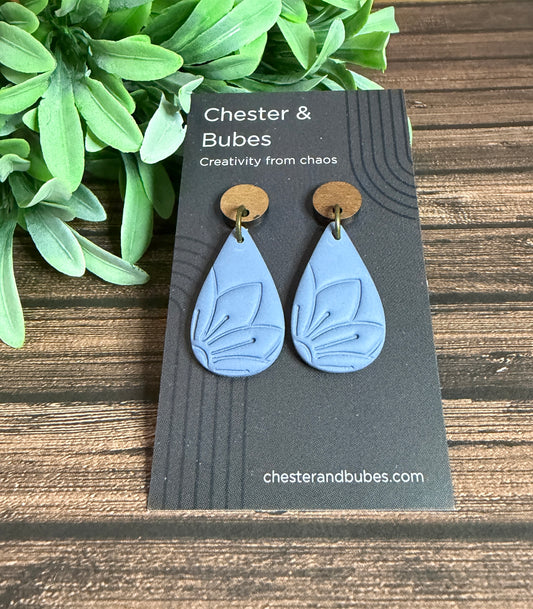 Blue teardrop earrings
