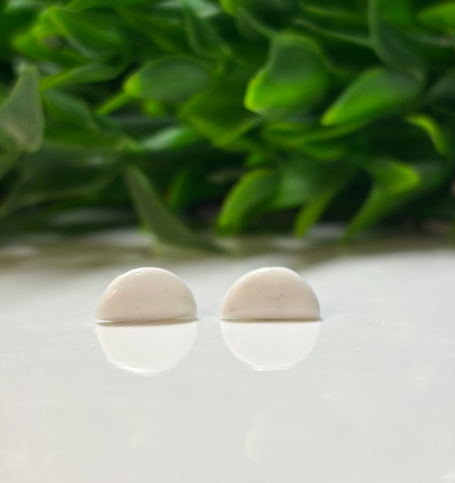 Tiny semi-circle studs