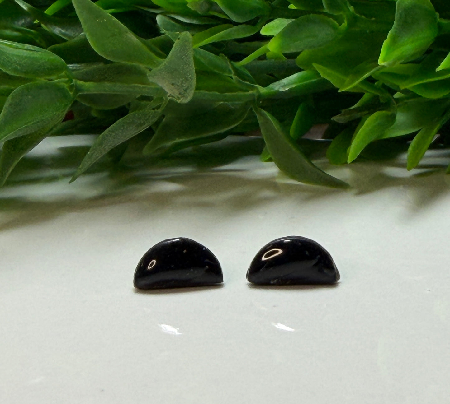 Tiny semi-circle studs