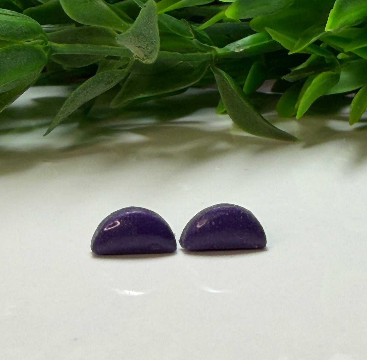 Tiny semi-circle studs