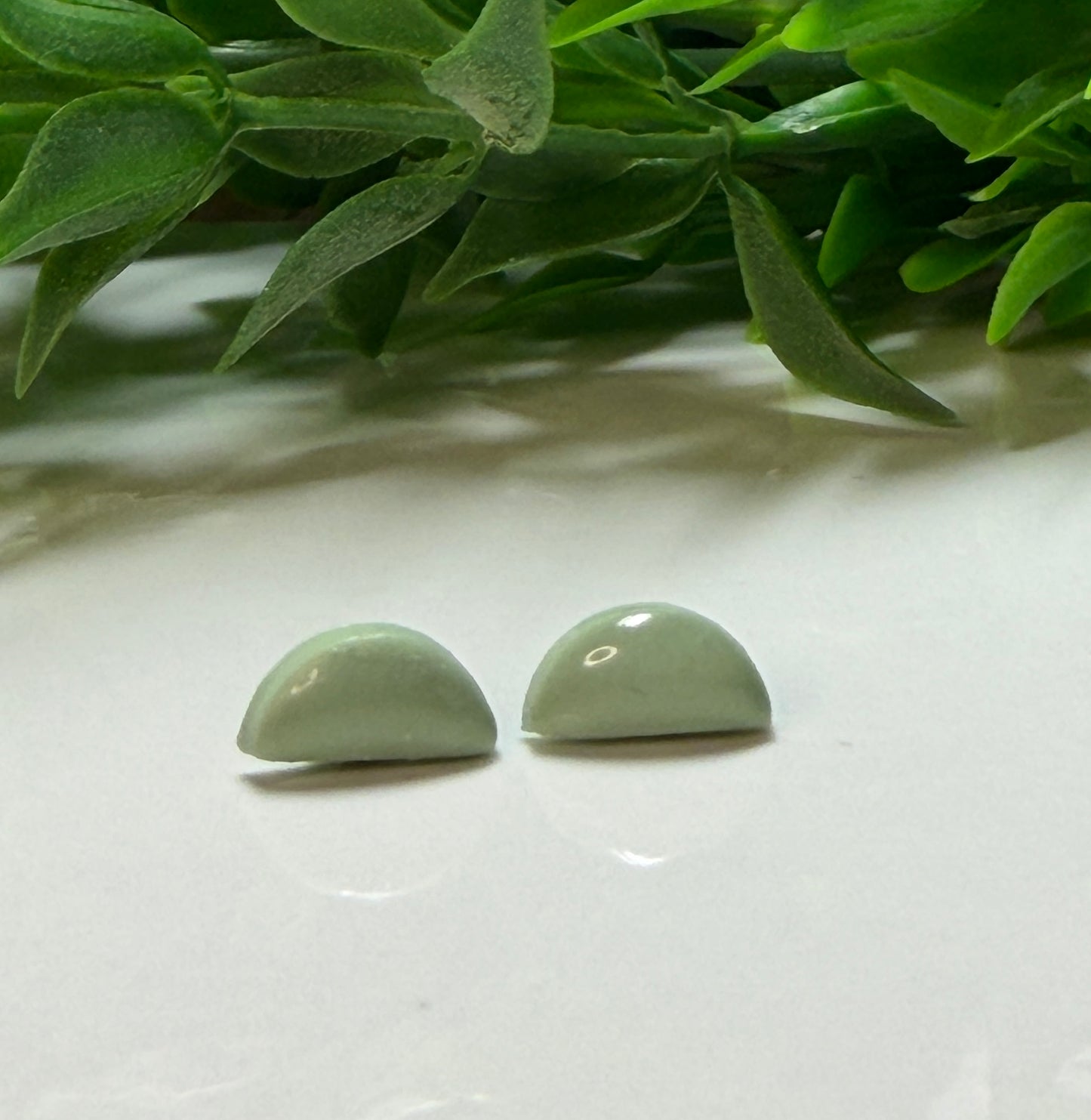 Tiny semi-circle studs
