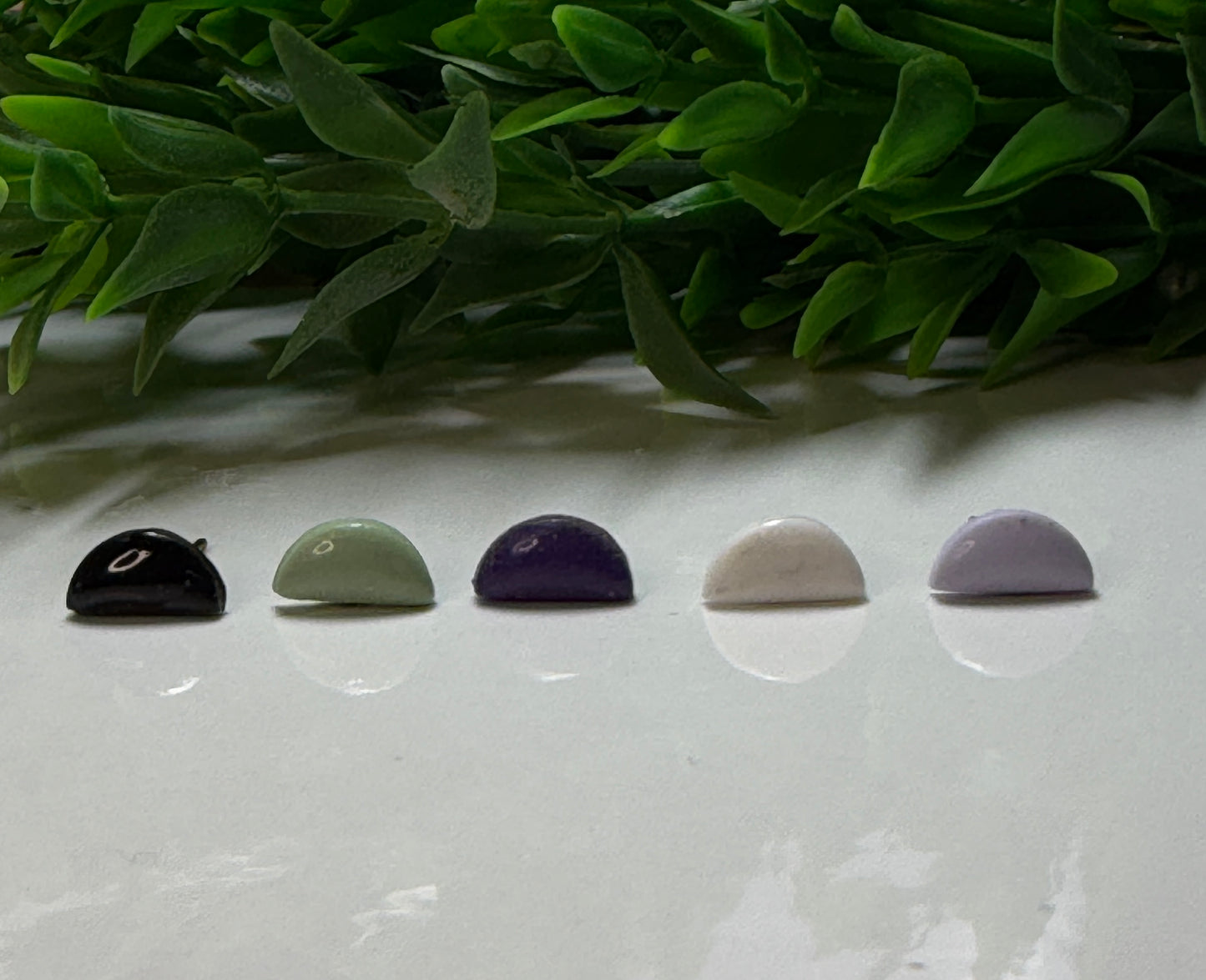 Tiny semi-circle studs